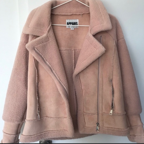 apparis Jackets & Blazers - Apparis Womens Anne Shearling Biker Moto Coat